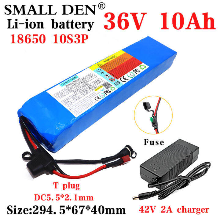 36V 10Ah 18650 10S3P 500W Rechargeable Lithium 42V Bicycle Scooter ...