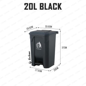 SG Step Pedal Dust bin with Lid Plastic Large Capacity Dustbin Trash Rubbish Waste Recycle Bin 20L 30L 50L 80L 100L