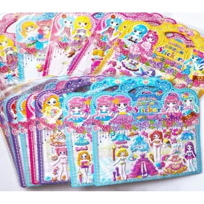 🌈Dòng sản phẩm: Hình Dán Sticker Công Chúa Thay Đồ Có Tô Màu 2in1 Miếng Dán 3D Nổi Đồ Chơi Bé Gái.🌸