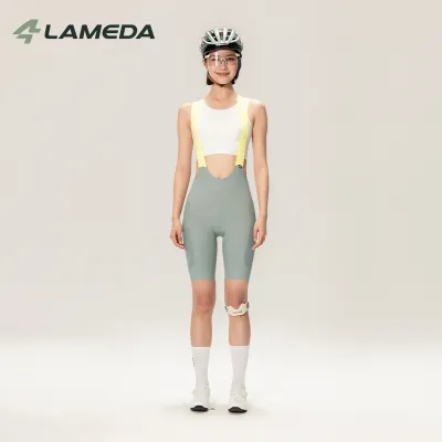 Lameda New Womens Bib Shorts High Density Fabric Cycling Clothes For Women With Pockets Women Cycling Clothing