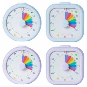 MINIFELE 262 Rainbow Pattern Visual Timer for Kids Digital Display 60 Minutes Digital Pomodoro Timer High Quality Silent Pause Function Countdown Timer Classroom Kitchen