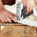 Mitsushi 3In1 Gun Tacker Heavy Duty Nail Staple Metal Stapler Gun Industrial Staple Gun with Nail with 600 PCS Nails. 