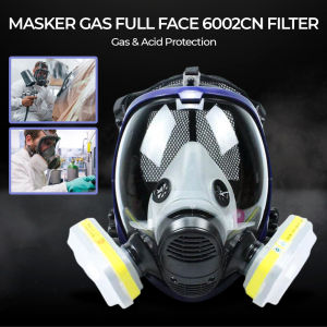 SAFURANCE MASKER GAS FULL FACE RESPIRATOR MASK WITH N95 AND RES AMONIA 6800