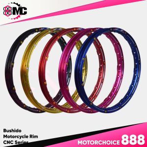 BUSHIDO CNC Series 2 Motorcycle Rims Made in Thailand  Size 1.4 X 17 Sold by Pair