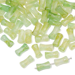 20pcs Crystal Glass Bamboo Joint Space Beads for Bracelet Necklace Keychain DIY Jewelry Making Beads