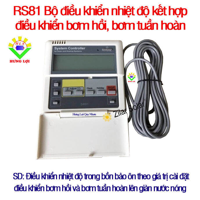 SR81 bộ điều khiển nhiệt độ kết hợp điều khiển bơm hồi, bơm tuần hoàn máy nước nóng năng lượng mặt trời