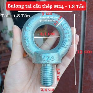 Tai cẩu thép bulong tròn [ Ø 24mm ] - Tải 1.8 TẤN