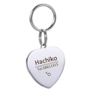 Personalized Stainless Steel Name Engraved ID Tags Pet Reflective Collar for Puppy Dog Cat Accesories Adjust 19-32cm