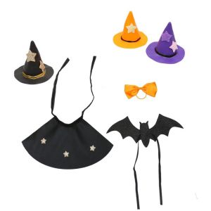 NCNC(OKDEALS01) 6pcs Mini Halloween Wine Bottle Topper Handmade Cloth Wine Bottle Covers Dust Cover Colorful Wine Cap Home