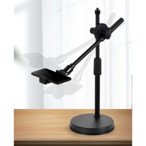 with a Mobile Phone Clip Desktop Bracket for Videos Photograph Photography Live Streaming Drawings Recording and Cooking