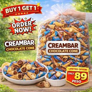 Creambar Chocolate 1000 gram Ice Cream Cone Chocolate Filling