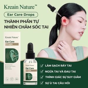 Kreain Nature Ear Care Drops – Dung Dịch Nhỏ Tai Vệ Sinh Tai Giảm Ngứa Tai Ù Tai Làm Sạch Ống Tai