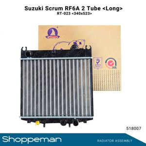 518007 SUZUKI CARRY SCRUM RF6A 1991-1999 RADIATOR ASSEMBLY 2 TUBE LONG M/T 340x523x23mm PM23 1ROW 17700-55F10 RT-023