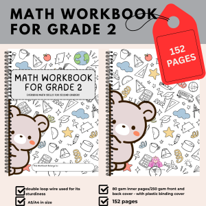 Math Activity Book for Grade 2 Math Workbook for Grade 2 152 pages