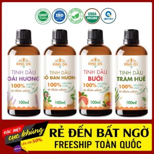 Tinh dầu thiên nhiên 100ml Bạc Hà/ Sả Chanh/ Quế/ Oải hương/ Bưởi/ Cam/ hoa Lài/ Quýt/ Trầm/ tràm huế/ Gừng/ hoa Hồng/ Hương nhu thơm phòng thư giản