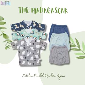 Ayomi 3 Stelan Newborn Baju Bayi Pendek Celana Pop 0-3 Bulan