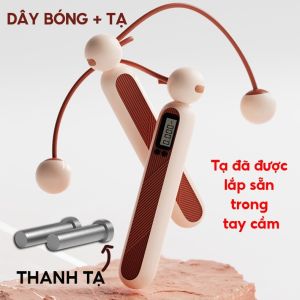 Dây nhảy không dây có đếm số kèm tạ cho mọi lứa tuổi