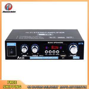 Bluetooth-Enabled Two-Channel Home Audio Amplifier with Built-in Equalizer and Remote Control