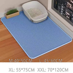Cat Litter Mat Cat Pad EVA Double Layer Pet Cat Litter Pad Bottom Sand Trapper Pad Non Slip and Non Toxic for Kitten Cat