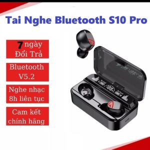 Tai Nghe Bluetooth không dây S10 Pro True Wireless TWS Chống Ồn Bản Quốc Tế Cao Cấp Kiêm Sạc Dự Phòng - Bảo hành 1 ĐỔI 1 từ MƯỜNG THANH ROYAL