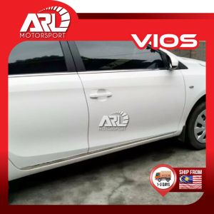 Toyota Vios XP150 NCP150 3rd Door Moulding Chrome Door Protector Flat Body Side Molding Trim For Vios (2013-2019) ARL Motorsport Car Accessories