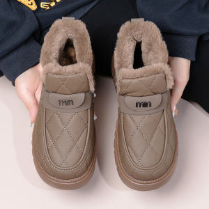 [Free Shipping] Snow Boots Womens Winter Boots Fleece-Lined Womens Shoes Cotton Shoes Warm and Thick-Soled Womens Shoes Casual and Height-Increasing Womens Shoes.