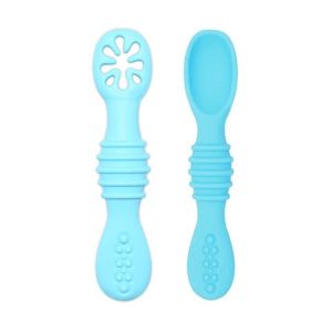 Isi 2 Sendok Belajar Makan Bayi My First Pre Spoon Baby Silicone Spoon