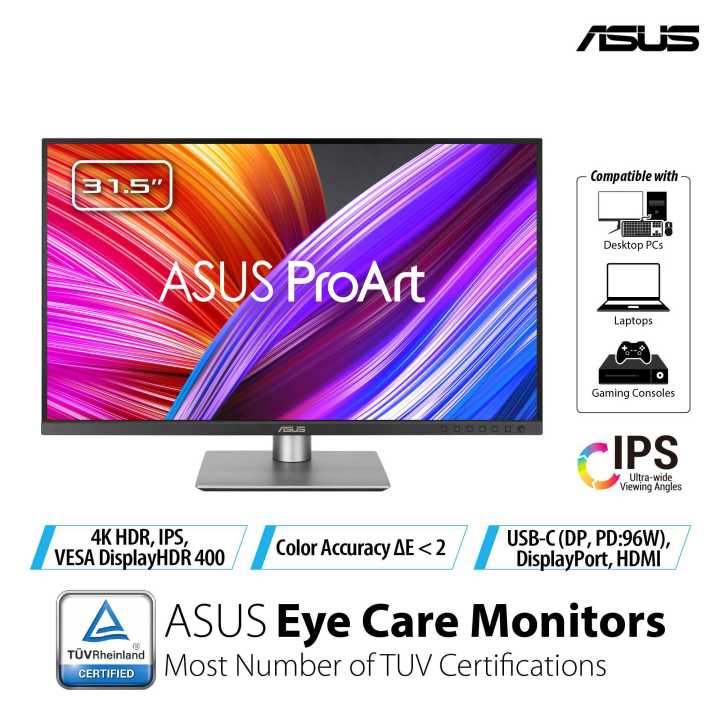 ASUS ProArt Display PA329CRV Professional Monitor – 32-inch (31.5-inch ...