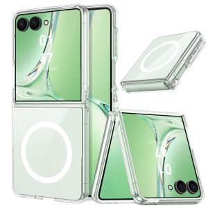 for Samsung Galaxy Z Flip 8 Clear Case Magnetic[Compatible with Magsafe] Integrated Transparent Hard Shockproof Phone Case for Samsung Z Flip 7Z Flip 7 FEZFlip 6