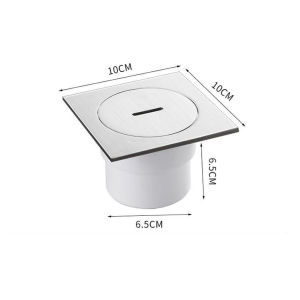 Floor Cleaning Port Stainless Steel 304 Access Port Fully Closed Sewer Seal Cover Blocked Deodorant and Water Return Prevention