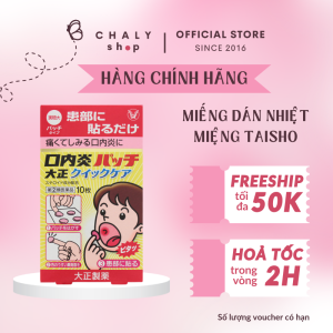 Miếng dán nhiệt miệng lở miệng Taisho hộp 10 miếng Nhật