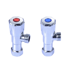 Water Flows Control Valves 1/2inch Turn Angle Stop Valves Hot/Cold Water Stop Valves for Heating & Plumbing System