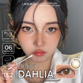 Kính áp tròng cận 6 tháng LENS XOẮN lens nâu hàn quốc phủ bóng OLOLA DAHLIA BROWN. 