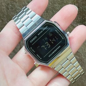 Watchhiend นาฬิกาคาสิโอ้ หน้าปัดขนาด 35มม. ระบบดิจิตัล มีไฟ จับเวลา ตั้งปลุก มีวันที่ เดือน ปี พร้อมกล่องคาสิโอ้ฟรี มีของพร้อมส่ง