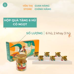 (Tặng muỗng gỗ đơn 450k)Yến Thị -Gói quà tặng  Yến chưng CỎ NGỌT-yến sào Nha Trang 30% yến hũ 70ml