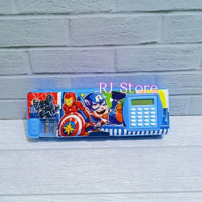 TEMPAT PENSIL ANAK MODEL MAGNET KALKULATOR ADA RAUTAN PENSIL