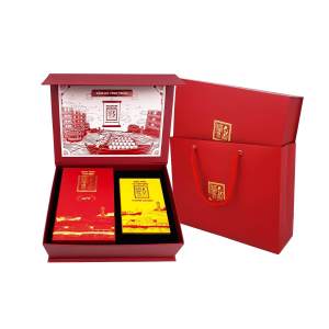 [Tặng Sốt muối chấm] Hộp quà nước mắm đậm đà tình thân nước mắm Hiệu Tôm Biển bình gốm đỏ 60N và Cá Cơm Ruột Đỏ bình gốm vàng 60N