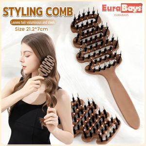 E.B.【Ready in Stock】 Massage Comb Hairbrush Wet Dry Curly Detangle Hair Brush Salon Hairdressing Styling Tool
