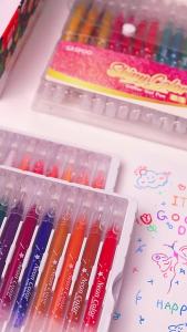Noteory Glitter Gel Pen Set Multicolor for Daily Use with Metallic and Shiny Effect Portable Pens for Drawing and Coloring.