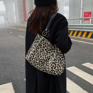 CRNGW Street Style Single Shoulder Bag Travel Y2k Leopard Tote Bag Casual Commute Women Handbags Outdoor