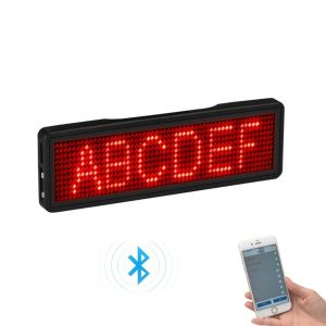 Wireless Running Text Digital LED Name Tag LED Badge Running Text Name Tag Running Text LED Display Berjalan Tag Name Running Text Mini LED Badge Aplikasi Tag Name Running Text Mini LED Badge
