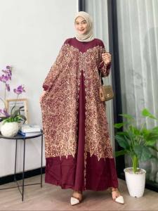 GROSIR KAFTAN RIYANA I KAFTAN SUPER JUMBO LD 170cm PB 138 DASTER LOWO TERMURAH BY BATIK ISROWIYAH