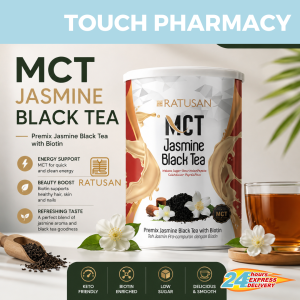 (New Arrival) RATUSAN MCT Jasmine Black Tea 375g (Gula Melaka/Skin Health Support + Low GI) healthy