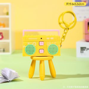 MILDPETAL Macaron Recorder Keychain Retro Mini Music Recorder Toys Creative Exquisite Recorder Pendant Bag Pendants