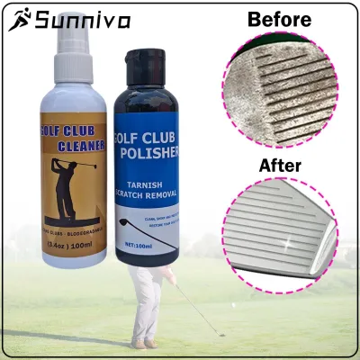 Gazechimp Golf Club Polish Golf Club Cleaner Spray Cleaning Accessories Easy to Use Removes Scuffs and Scratches Care Kit for Grips