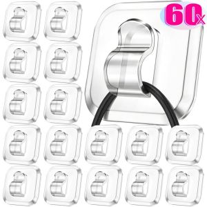 【Super low price】Transparent Cable Hooks Organizer Light Wire Fixing Hook Waterproof Self Adhesive Wire Holder Wall Hook for Hanging String Light