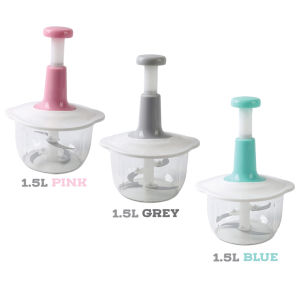 1.5L /1500ml Manual Hand Blender Chopper Mixer Food Processor Garlic Onion Slicer Cutter Kitchen Tool Pengisar Serbaguna