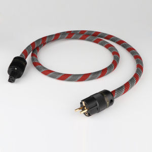 Dây Nguồn Cao Cấp HI End Châu Âu với Phích Cắm Châu Âu Mạ Vàng cho Máy Khuếch Đại và Máy Phát HIFI Audiophile.