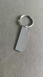 10Pcs 12x50mm Strip Bar Keychain Mirror Polish Stainless Steel Stamping Blank Keychain For DIY Engrave Tags Keychain2026