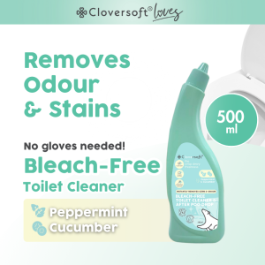 ❤️Cloversoft Loves Bleach-Free Toilet Cleaner and after Poo Drop Antibacterial Wash [500ml]